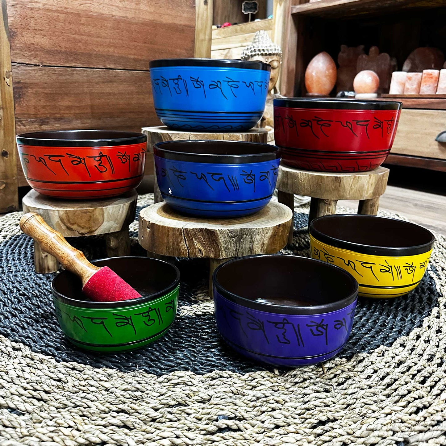 Set of Seven Chakra Singing Bowls (14-22cm)