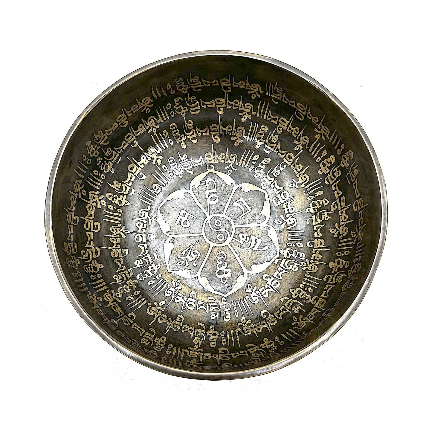 Tibetan Healing Engraved Bowl - 16cm - Mantra