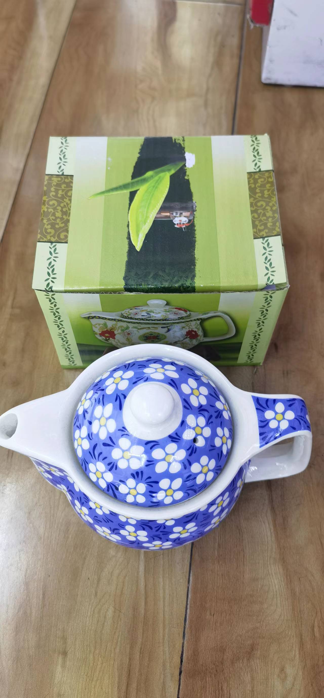 Small Herbal Teapot - Blue Daisy