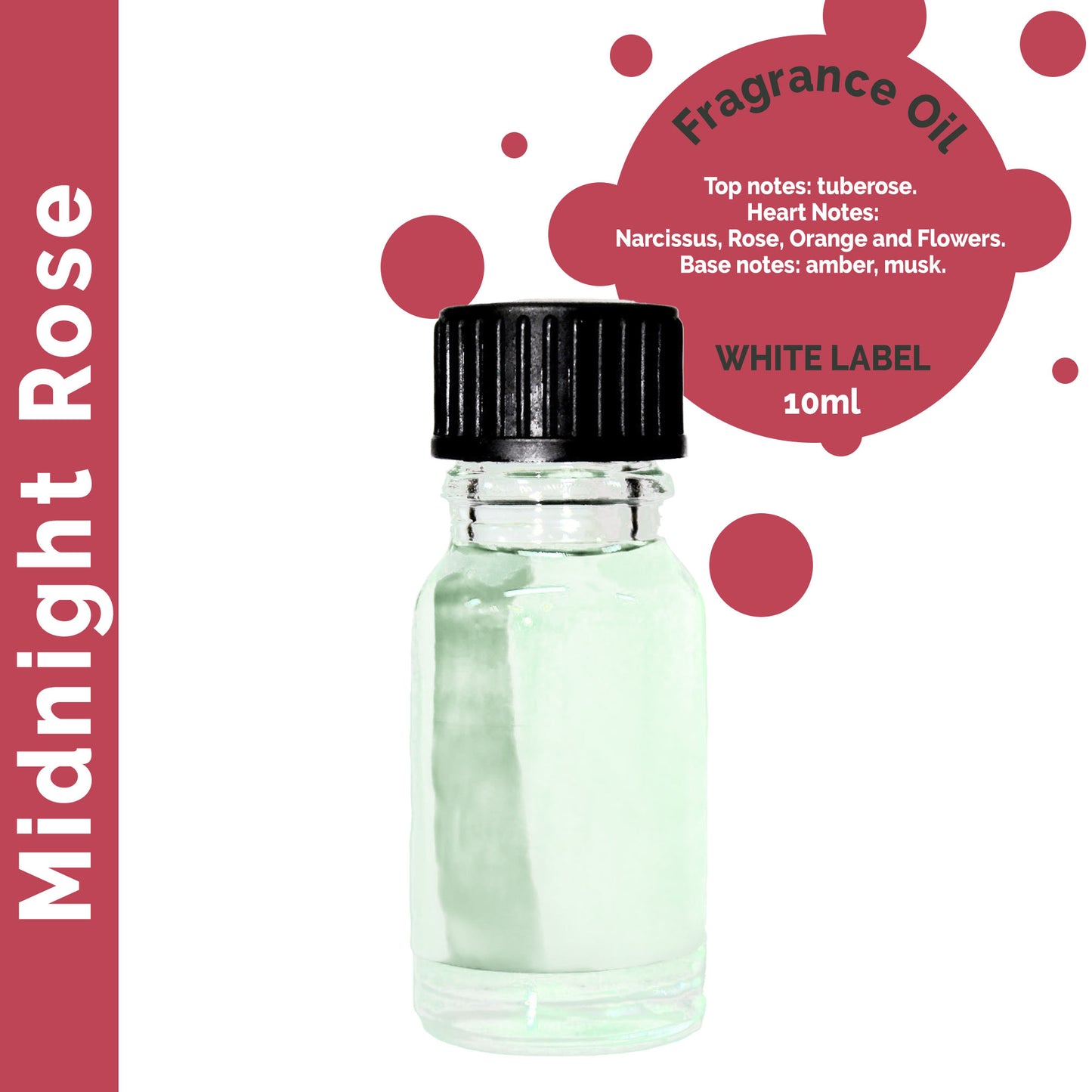 Customisable 10 ml Midnight Rose Fragrance Oil - 10 Pack