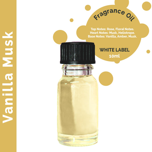 Customisable 10 ml Vanilla Musk Fragrance Oil - 10 Pack