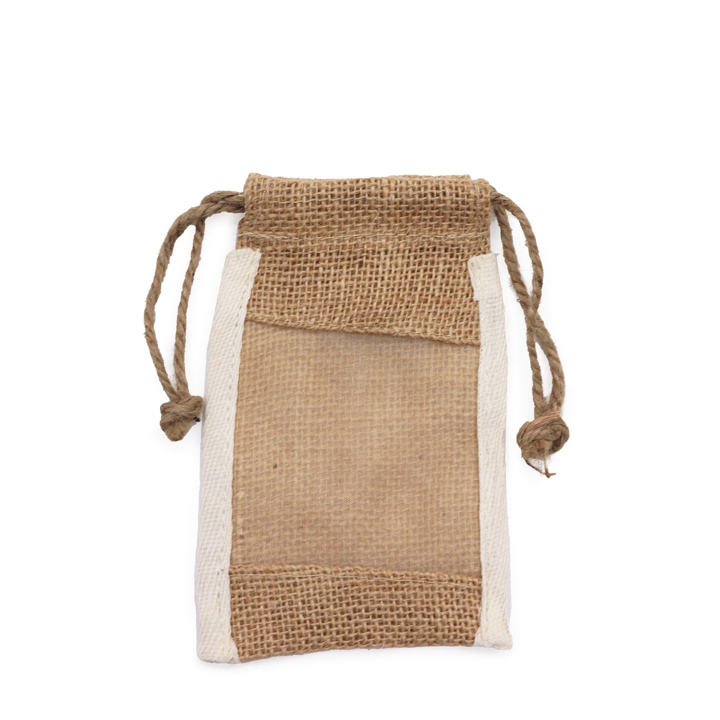 Small Washed Jute Pouch - 10x15cm