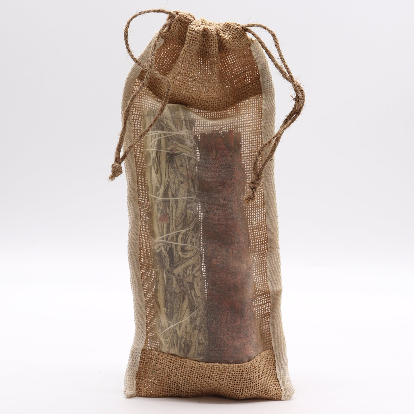 Long Washed Jute Pouch - 35x15cm