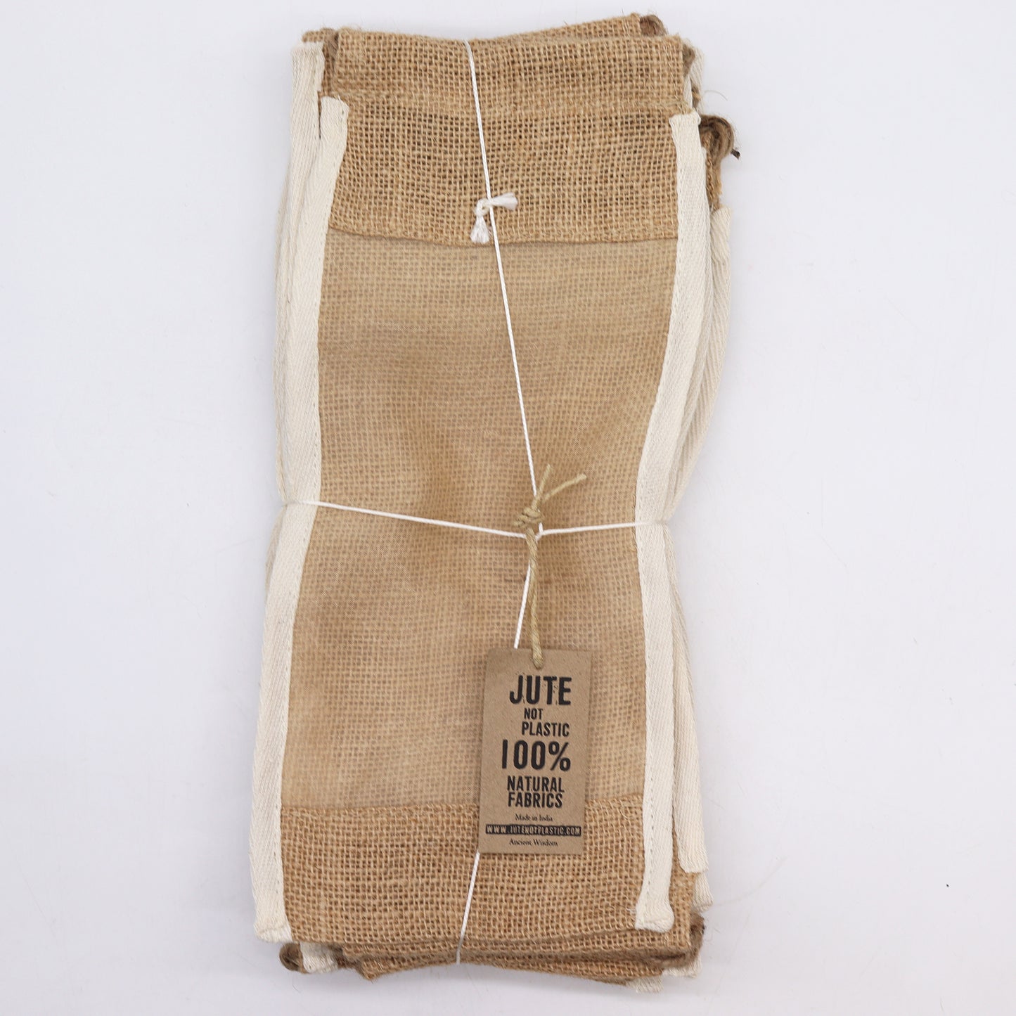 Long Washed Jute Pouch - 35x15cm