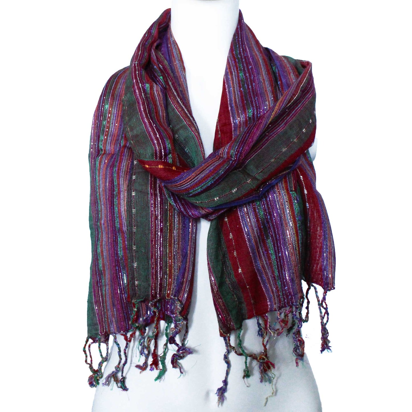 Indian Boho Scarves - 50x180cm - Random Greens