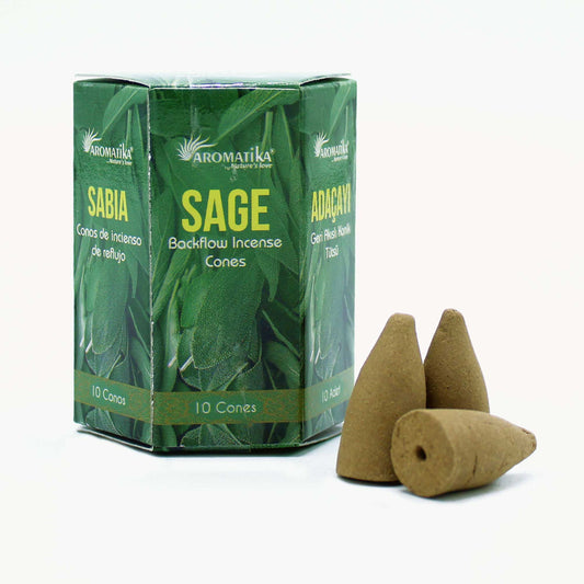 Masala Backflow Incense Cones - Sage