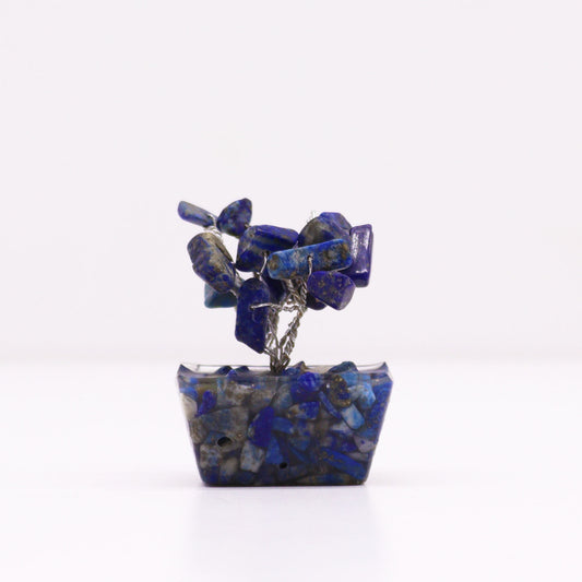 Mini Gemstone Trees On Orgonite Base - Sodalite (15 stones)