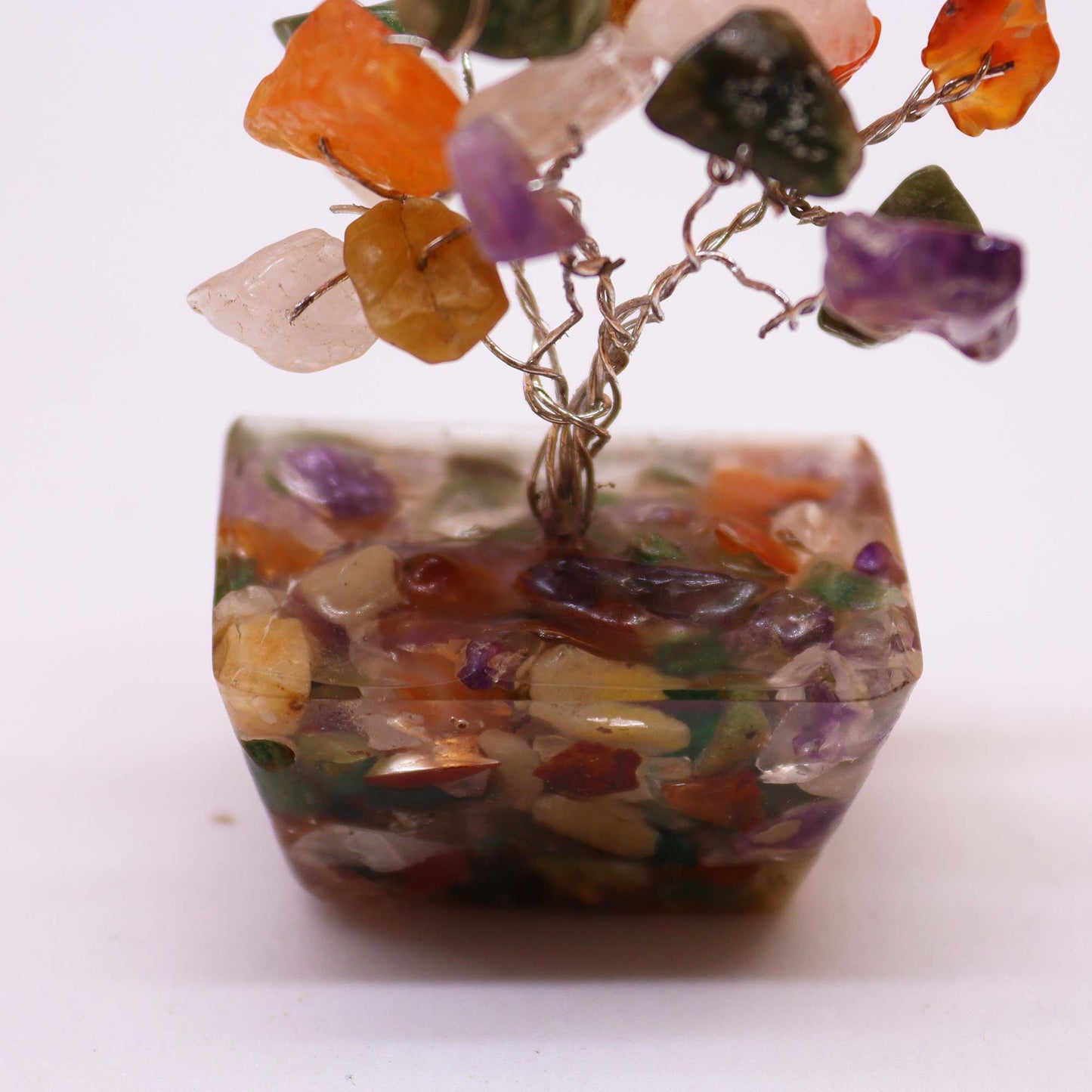 Mini Gemstone Trees on Orgonite Base - Multi Stones (15 stones)