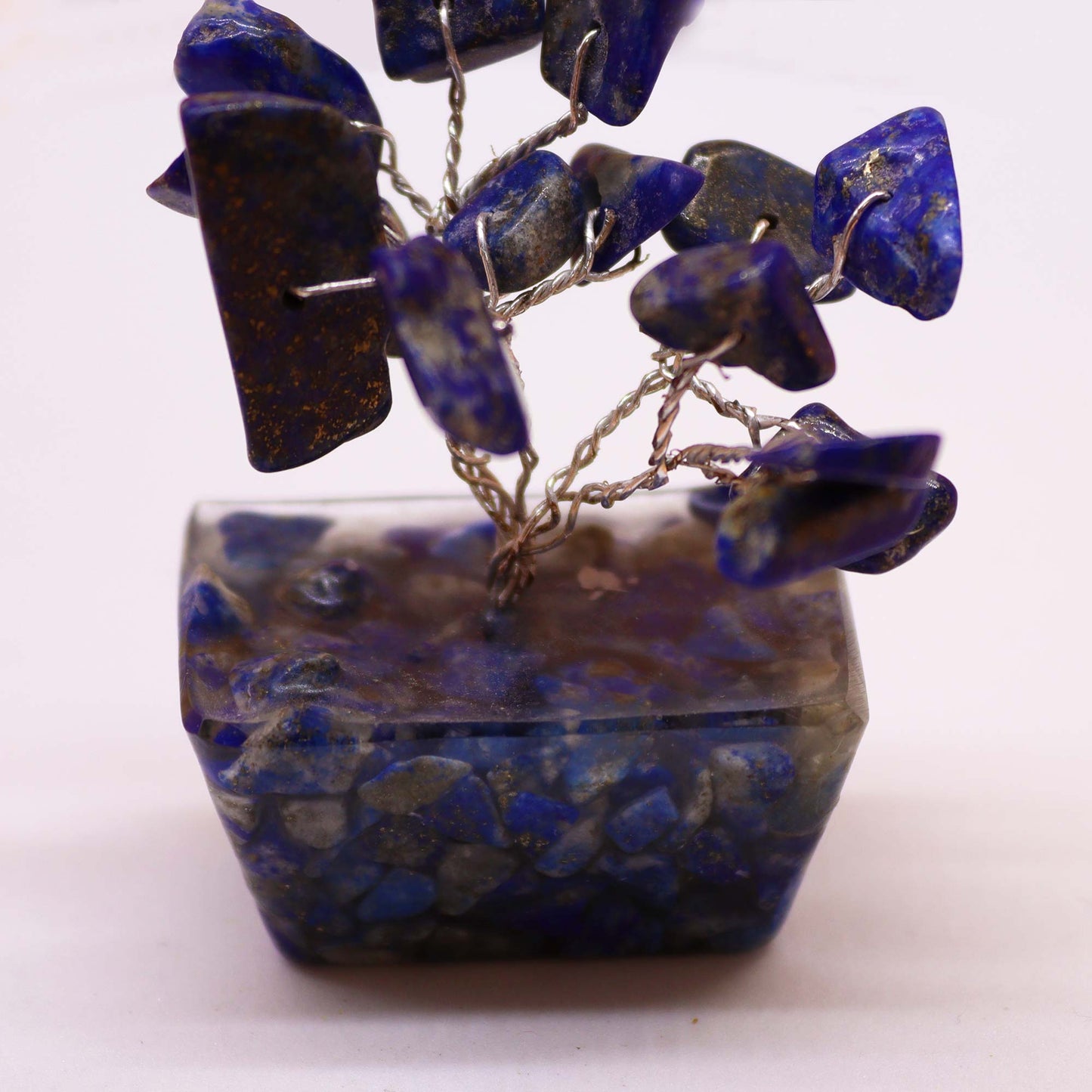 Mini Gemstone Trees On Orgonite Base - Sodalite (15 stones)