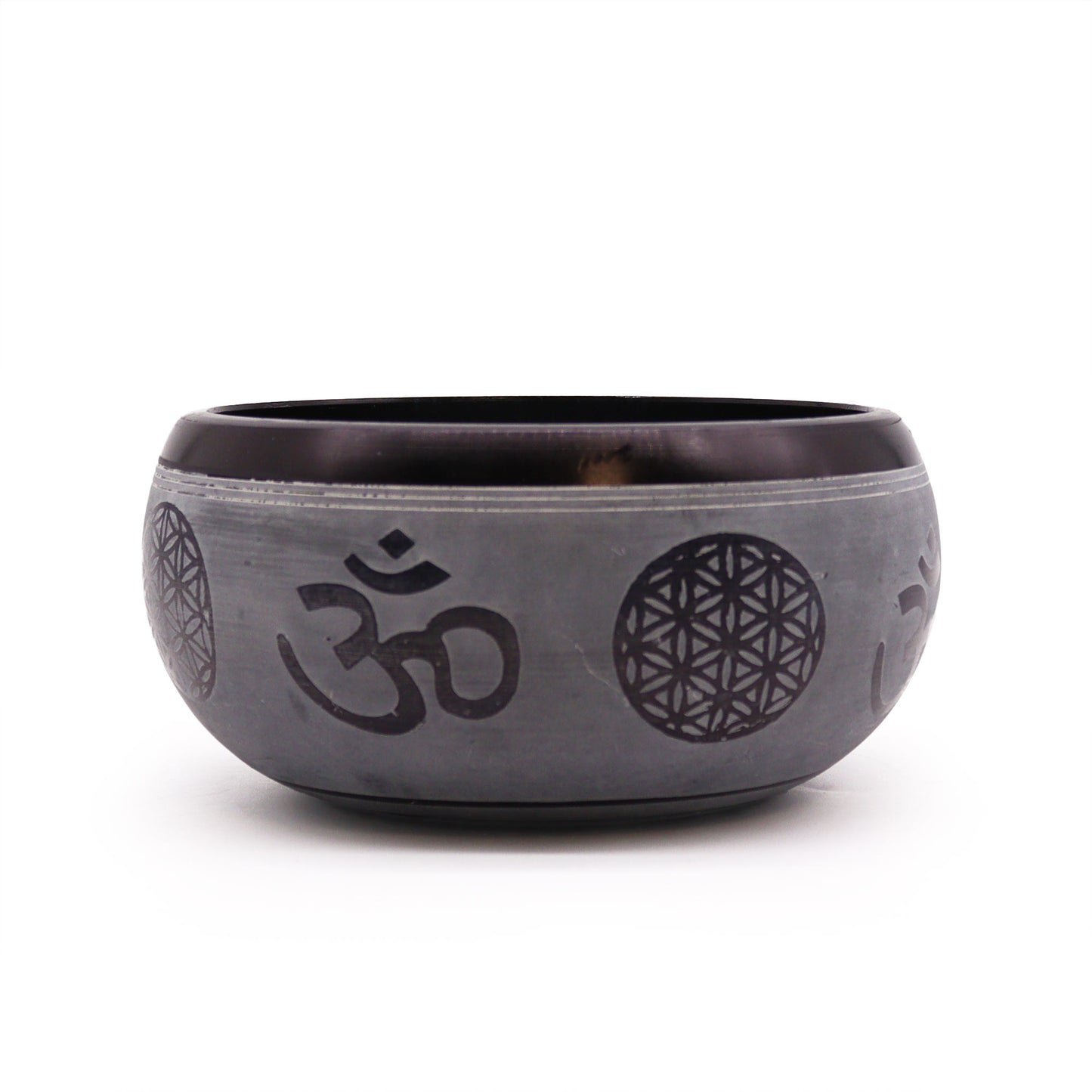 Earth Powder Singing Bowl - Om Five Buddha - 16cm