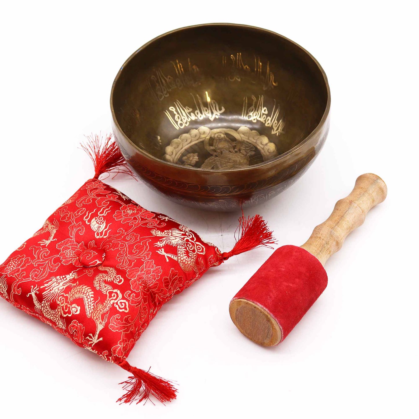 Brass Golden Tara - Special Singing Bowl Set