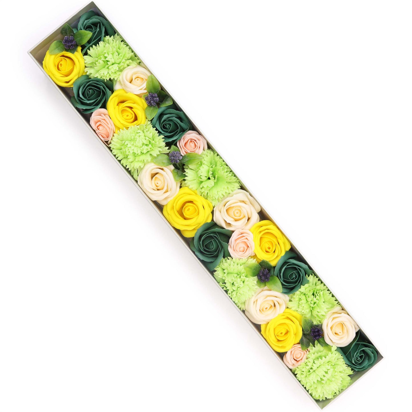 Extra Long Soap Arrangement Box - Spring Celibrations - Yellow & Greens