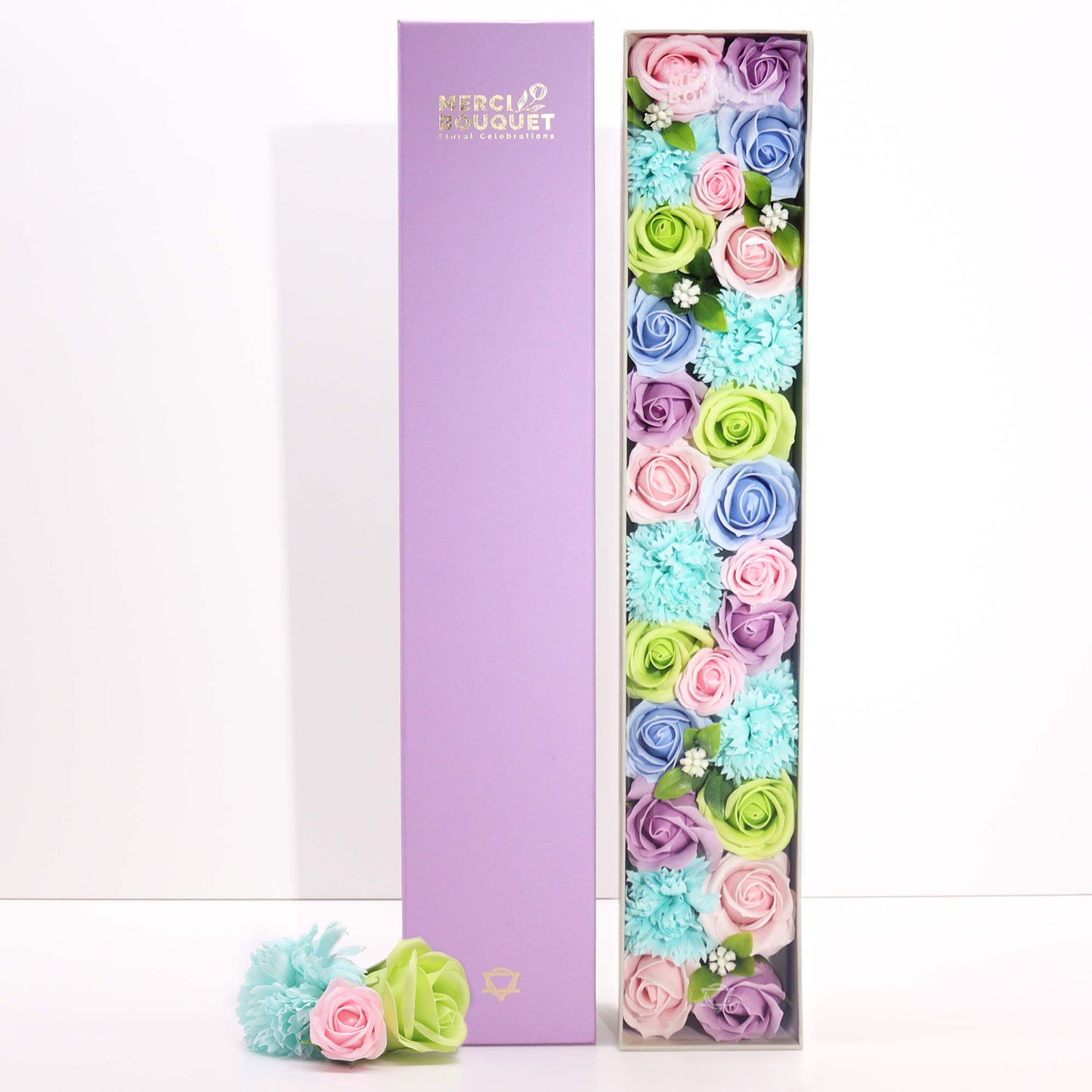 Extra Long Soap Arrangement Box - Baby Blessings - Blues