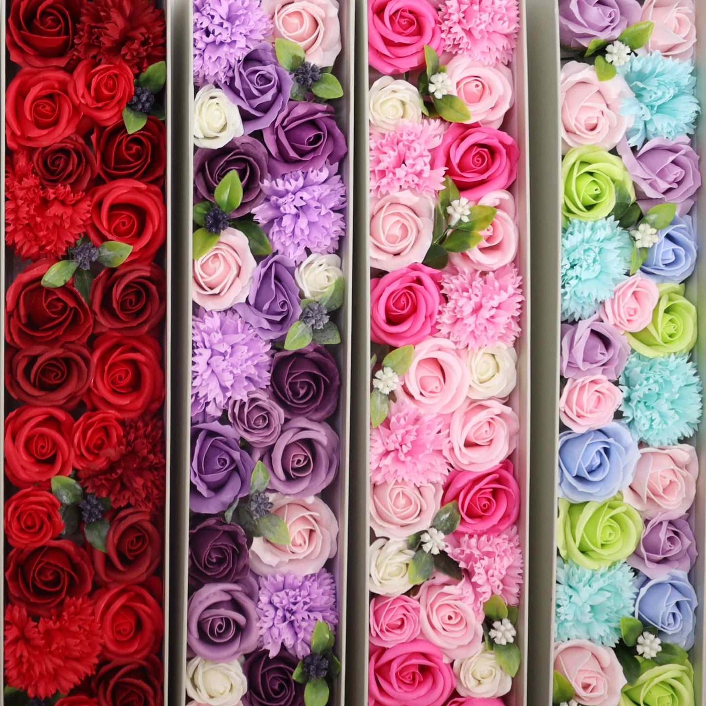 Extra Long Soap Arrangement Box - Lavender Rose & Carnation