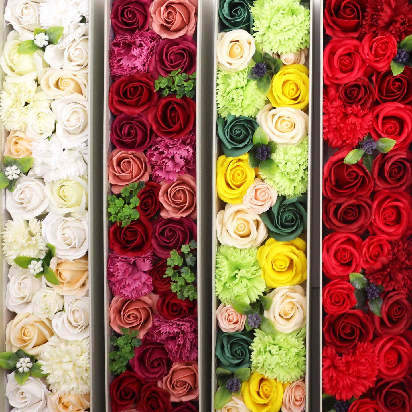 Extra Long Soap Arrangement Box - Classic Red Roses