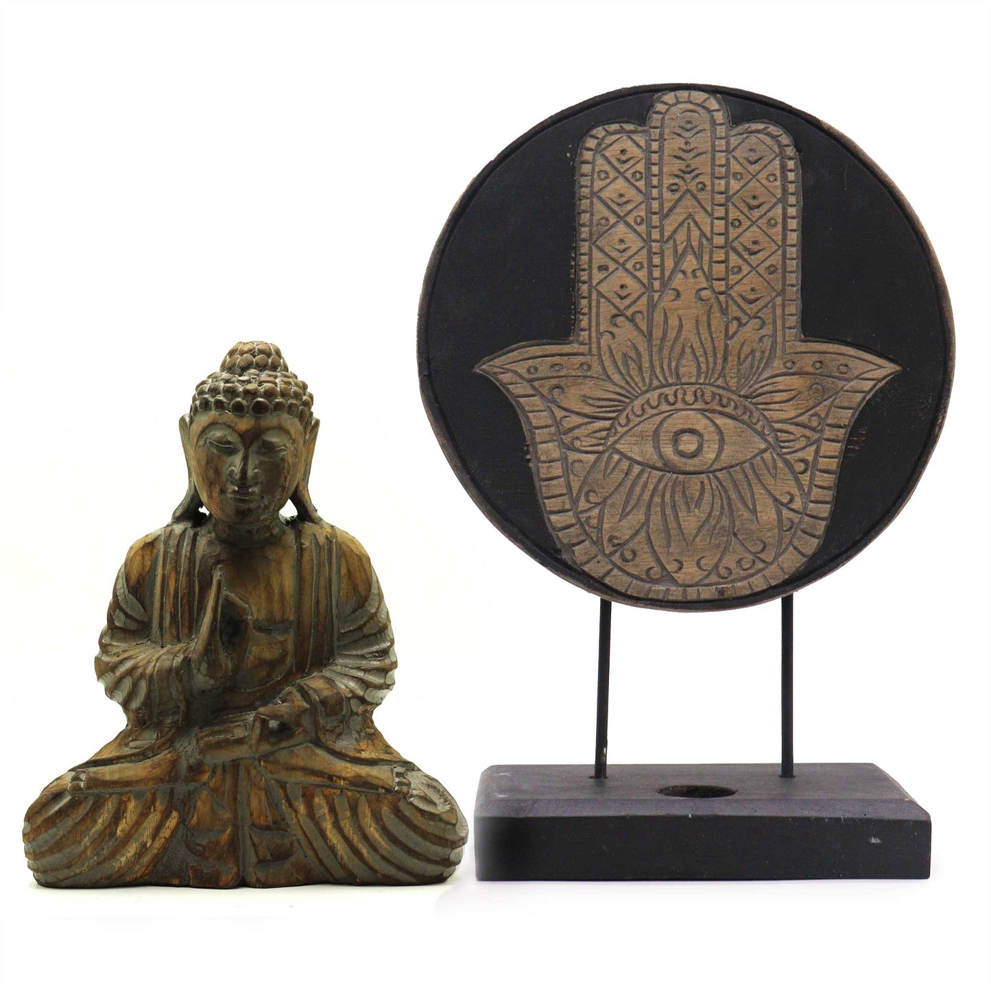 Buddha Feng Shui Set - Hamsa - Grey (2 Designs)