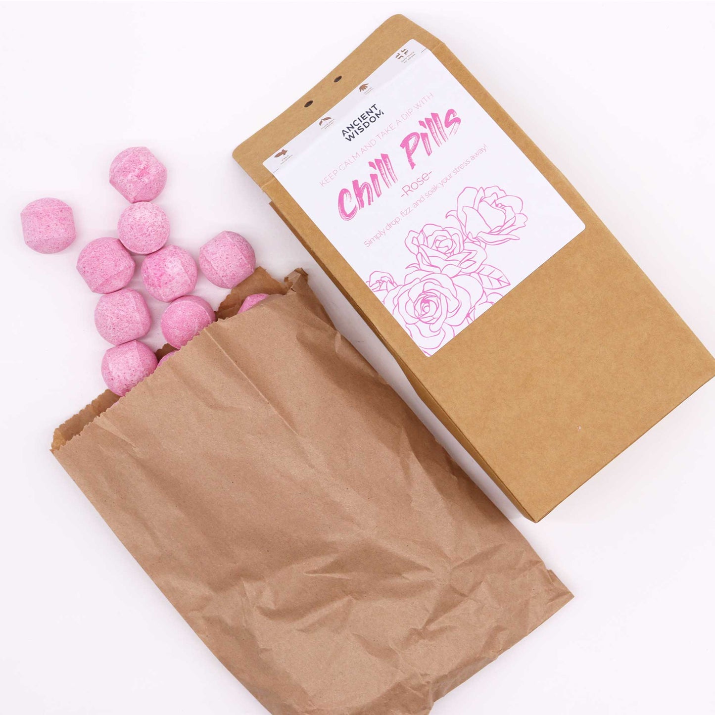 Chill Pills Bath Bomb Gift Set - Rose