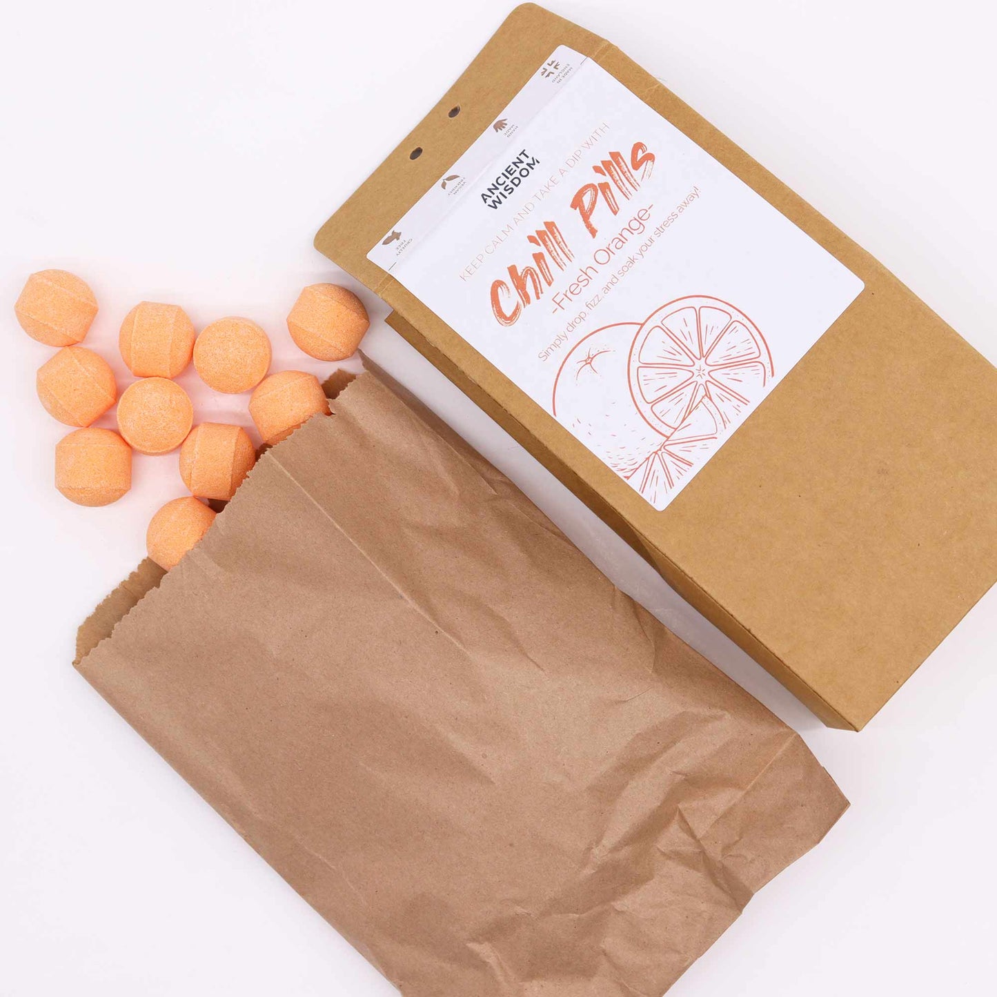 Chill Pills Bath Bomb Gift Set - Fresh Orange