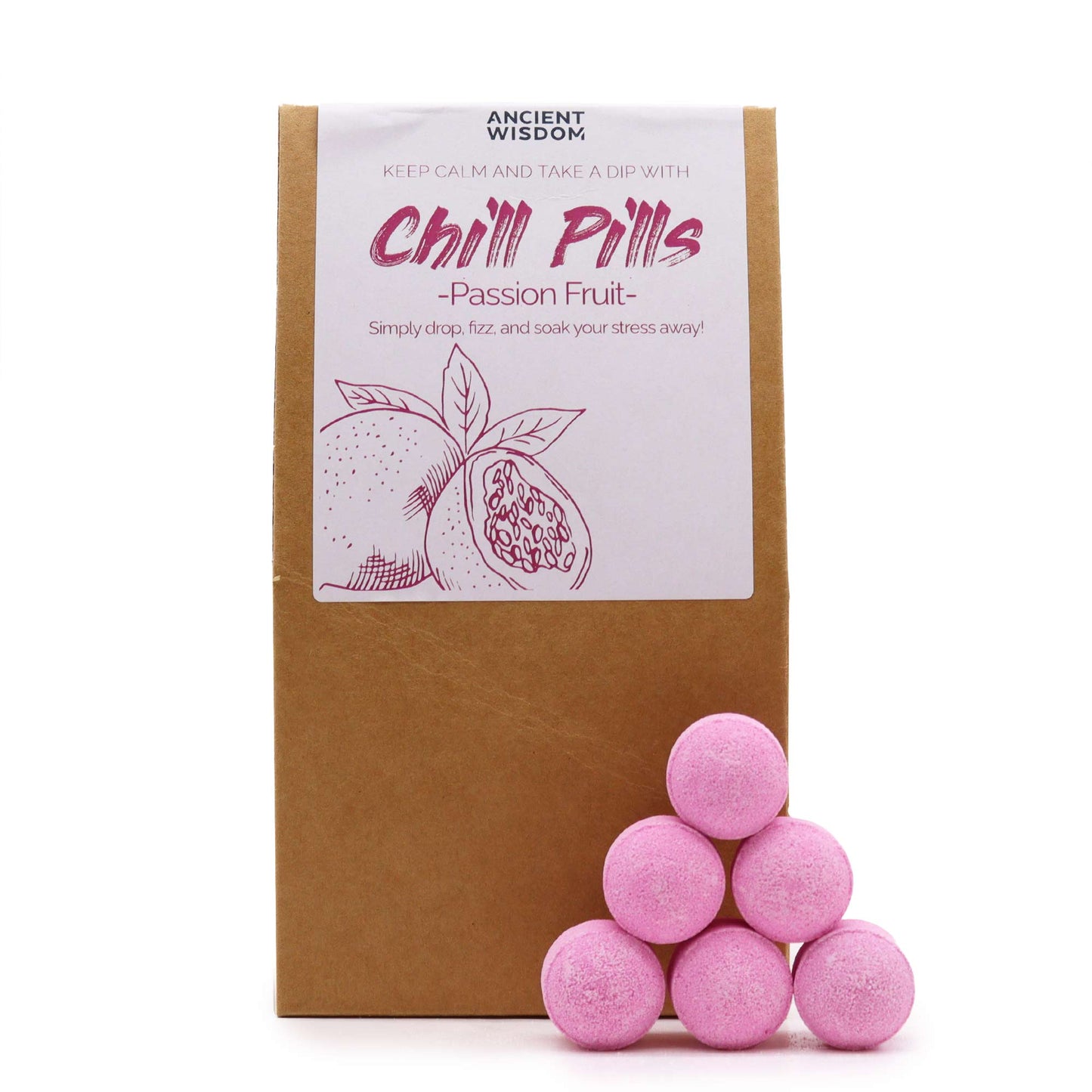 Chill Pills Bath Bomb Gift Set - Passion Fruit