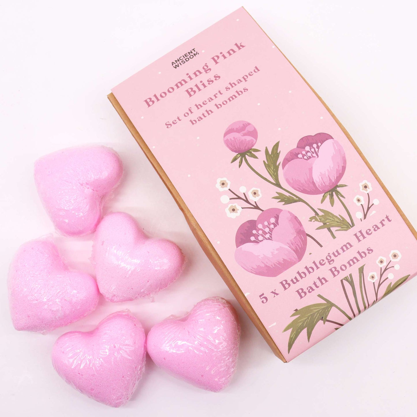 Blooming Pink Bliss Bath Heart Gift Set