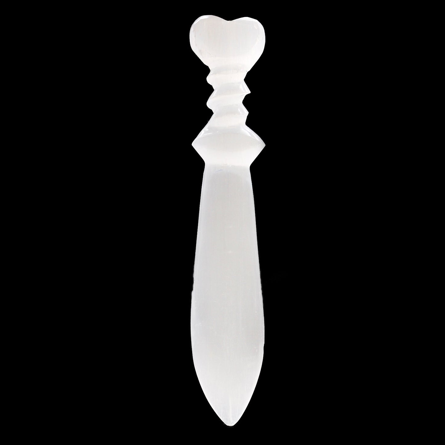 Selenite Large Ritual Knife - Spiral (25cm)