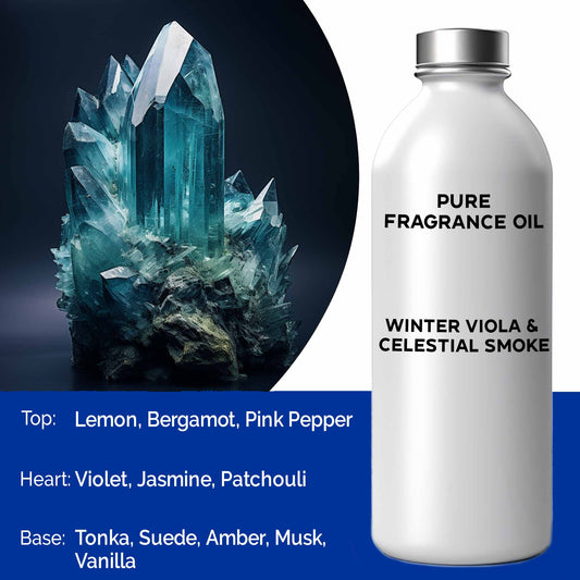 500ml (Pure) Fragrance Oil - Winter Viola & Celestial Smoke