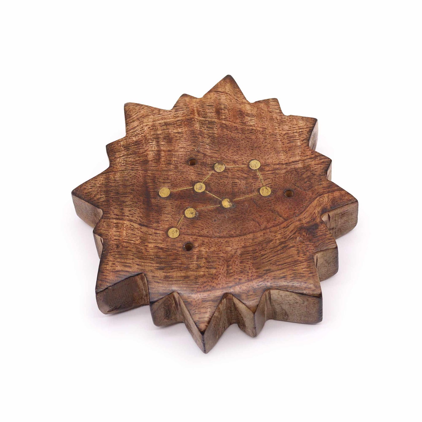 12 Pack Engraved and Brass Zodiac Sign Incense Burners - Sun