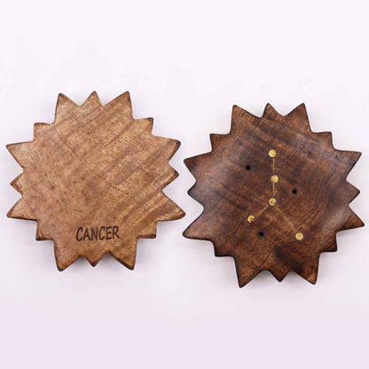 12 Pack Engraved and Brass Zodiac Sign Incense Burners - Sun