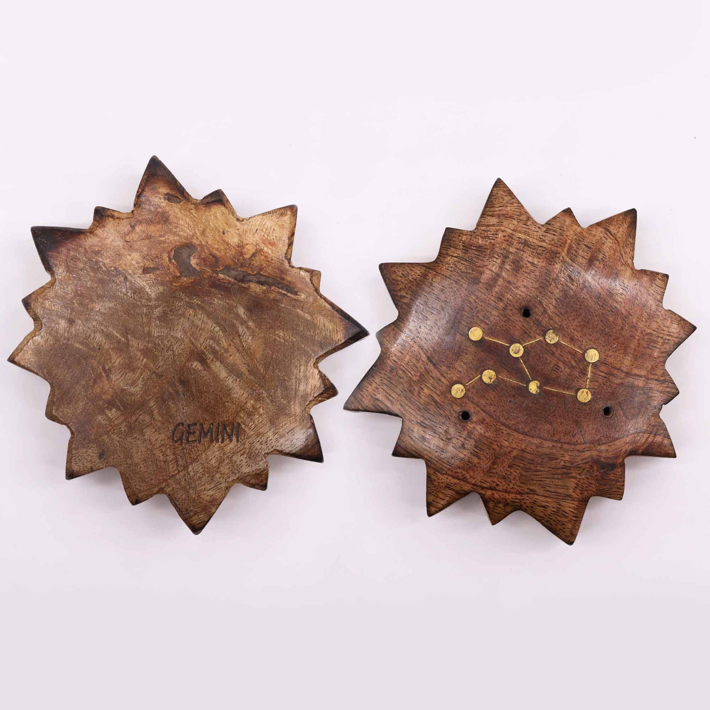 12 Pack Engraved and Brass Zodiac Sign Incense Burners - Sun