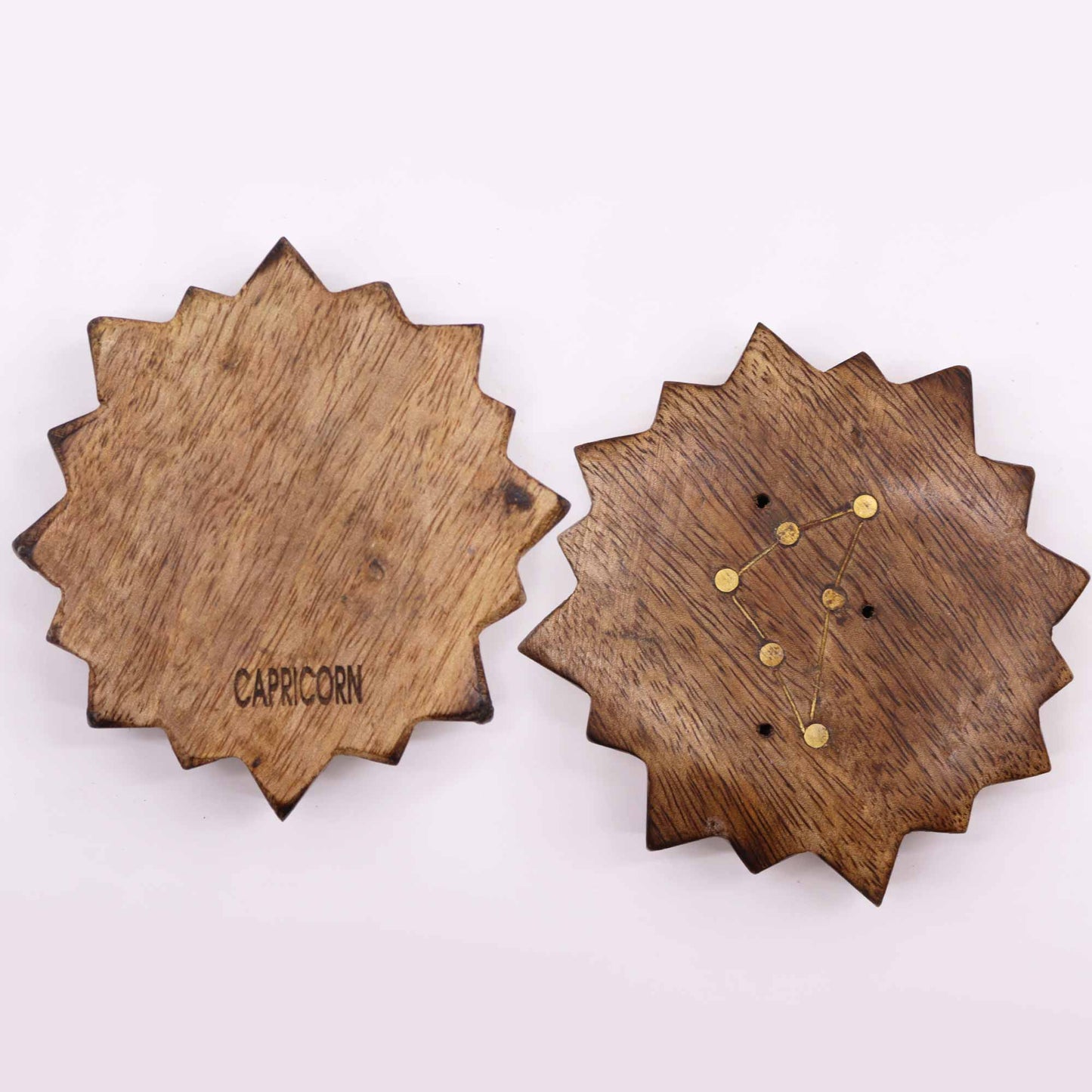 12 Pack Engraved and Brass Zodiac Sign Incense Burners - Sun