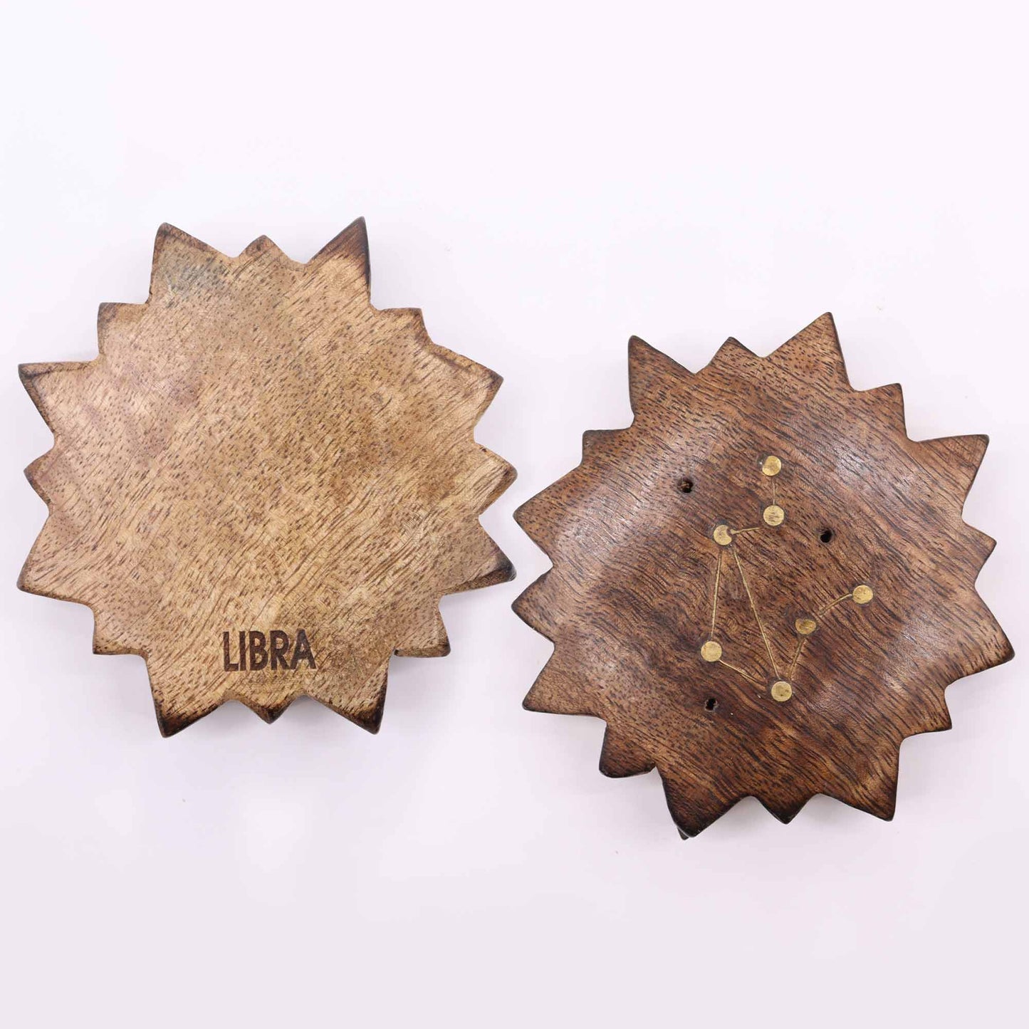 12 Pack Engraved and Brass Zodiac Sign Incense Burners - Sun