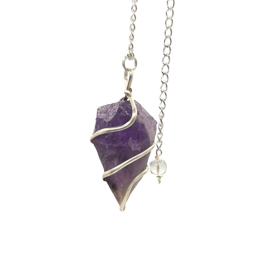 Raw Gemstone Pendulum - Amethyst