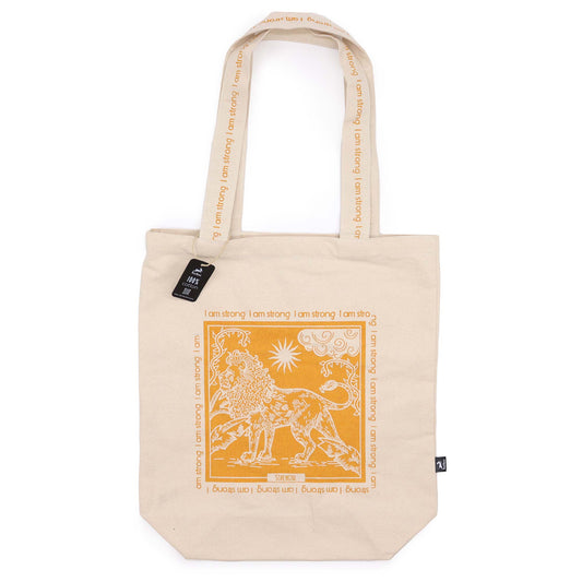 Hop Hare Tote Bag - I am Strong - 10oz Cotton canvas