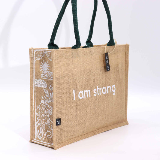 Jute Big Bag - I am Strong