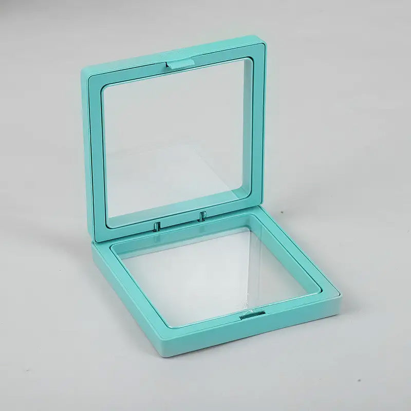 Lrg 3D Floating Frame Display 11x11cm - Teal