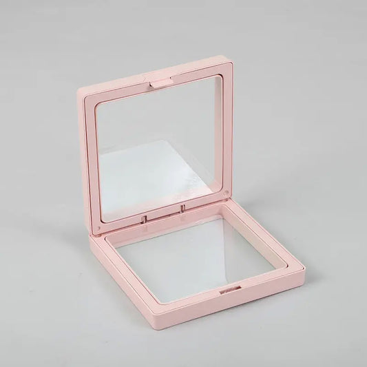 Small 3D Floating Frame Display 7x7cm - Pink