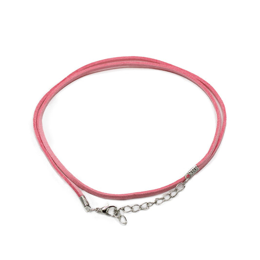 Packs Faux Suede Pendant Cords -  2.5mm x 55cm - Pink A064