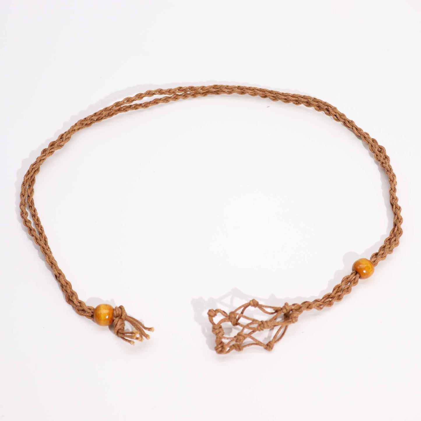 Crystal Gemstone Necklace Cord 45cm/18inch - Brown