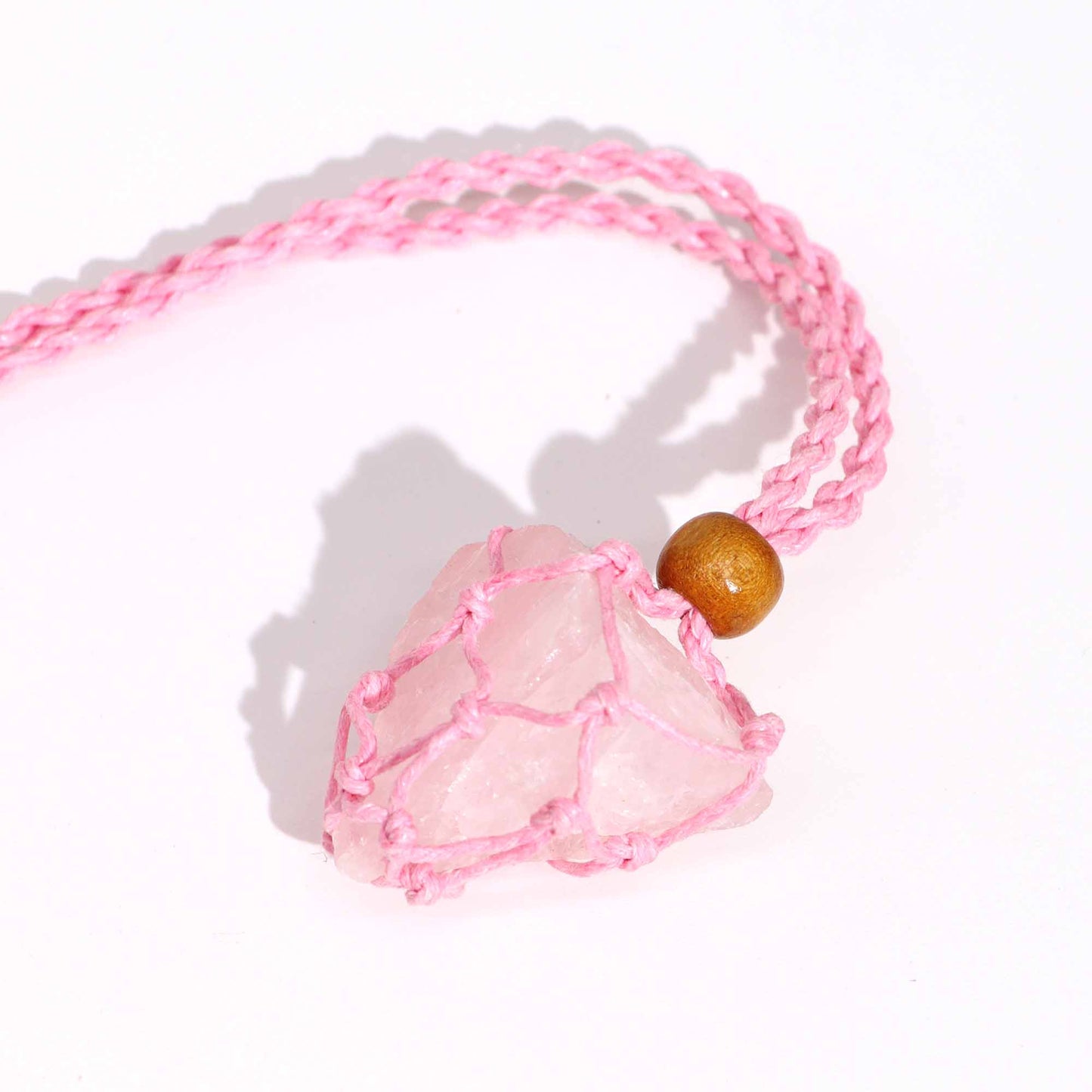 Crystal Gemstone Necklace Cord 45cm/18inch - Pink