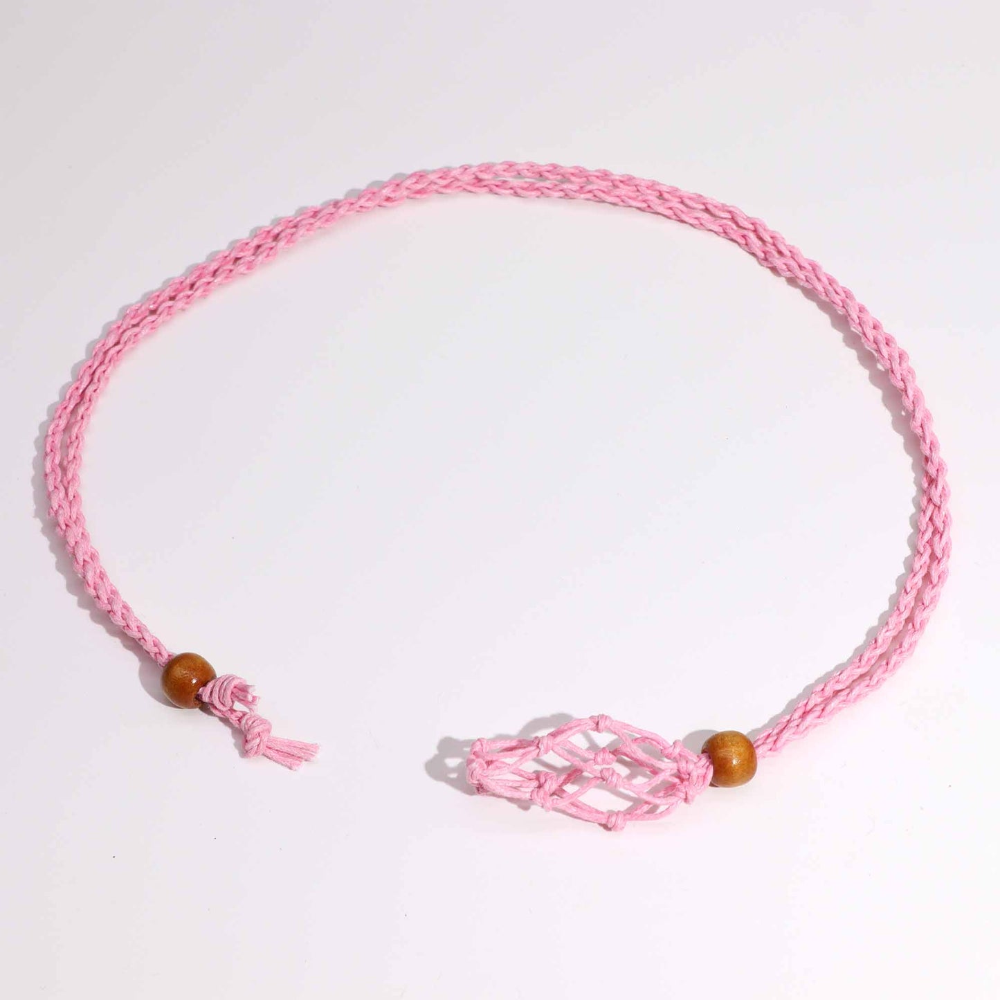 Crystal Gemstone Necklace Cord 45cm/18inch - Pink