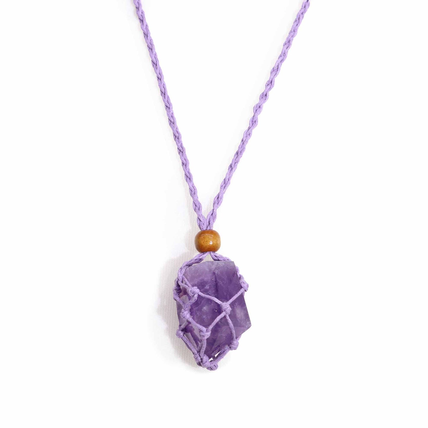 Crystal Gemstone Necklace Cord 45cm/18inch - Purple