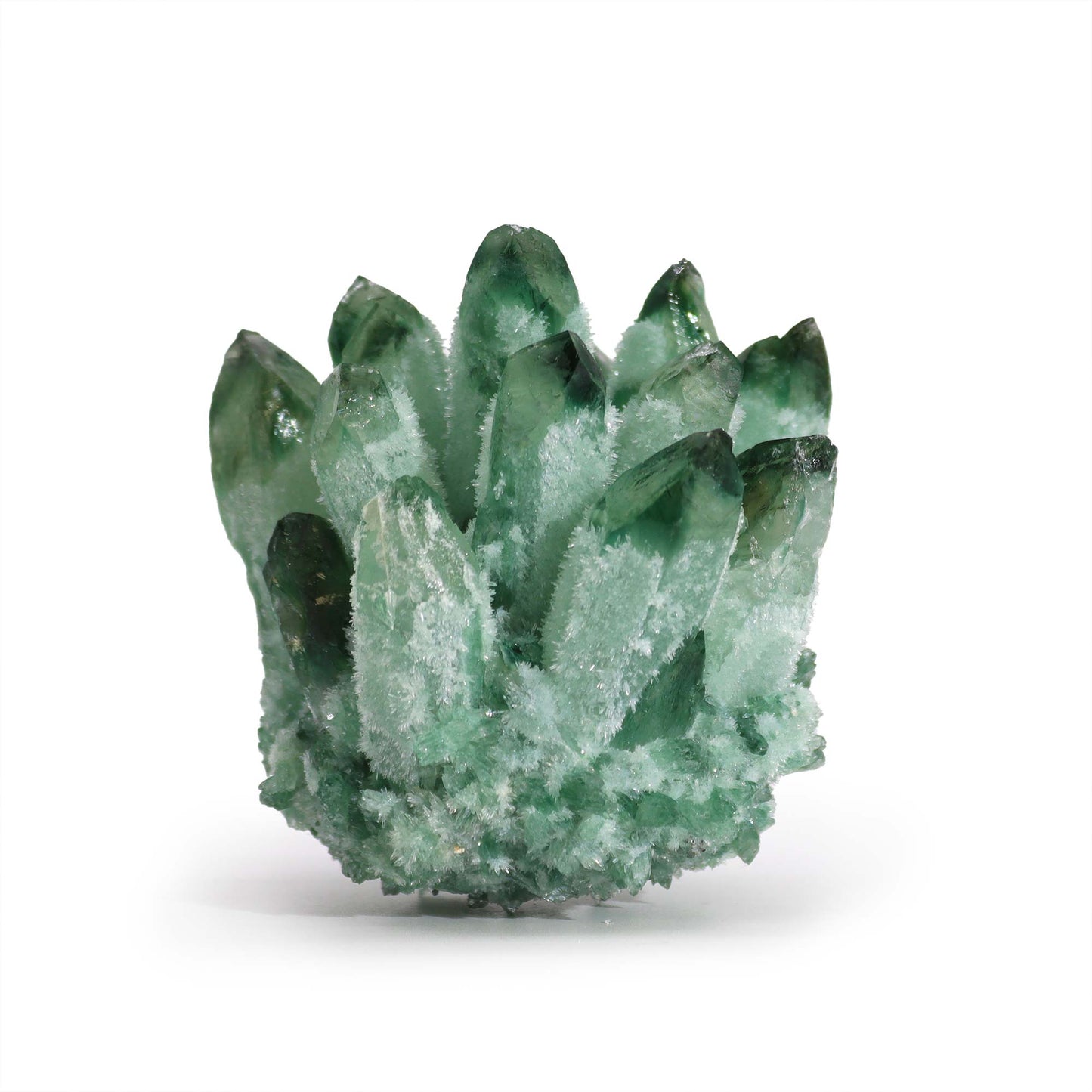 Crafted Natural Quartz Cluster - Green Ghost Quartz (approx 250-300gm 8cm)