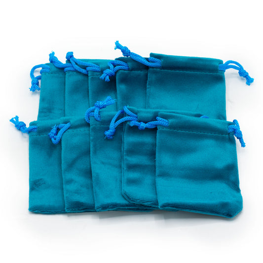 100x Small Velvet Pouch 7x9cm