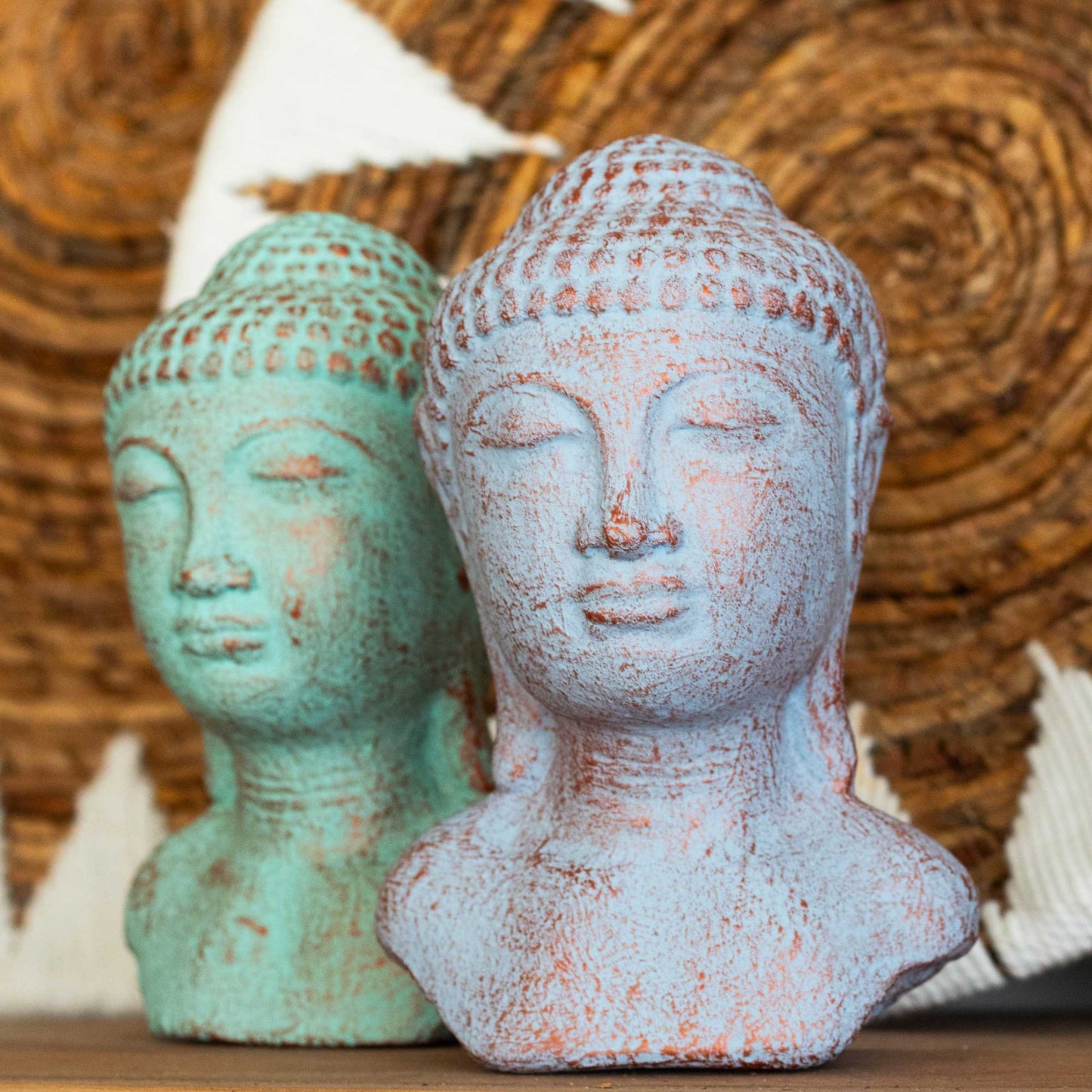 Tranquility Buddha Head  - Blue Copper