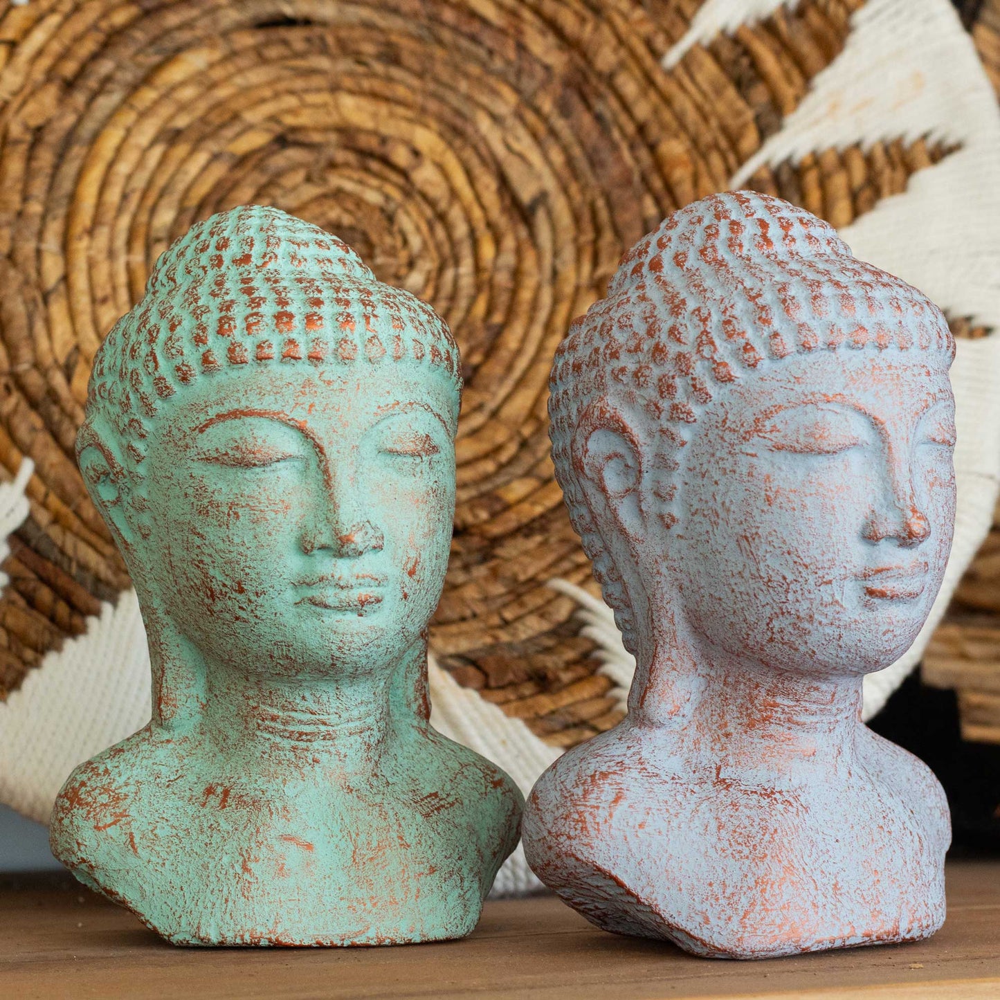 Tranquility Buddha Head  - Blue Copper