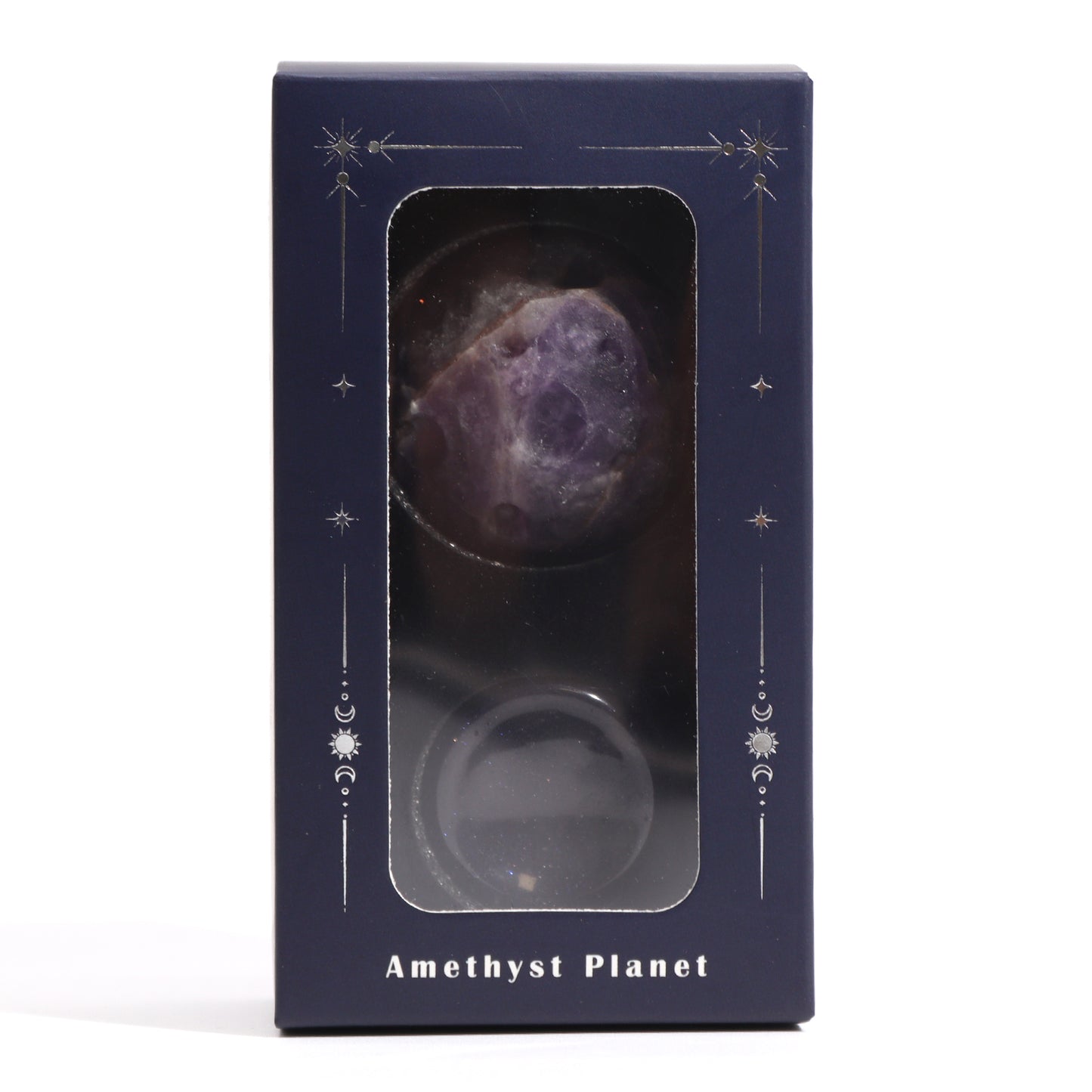 Ametyst Planet on a Sola Goldstone Stand - 40mm  (30x15mm stand)