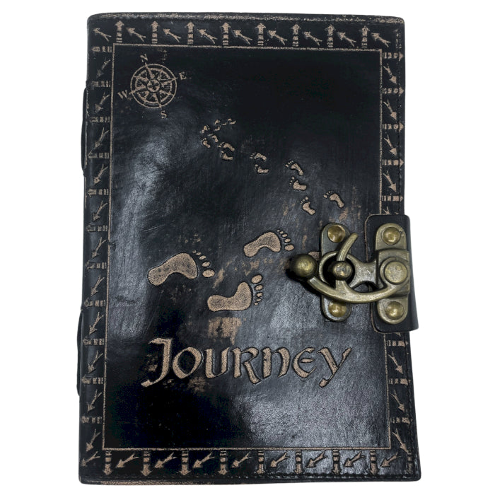 Leather Journel - Plain Paper -  Journey (7x5") - Dark Tan