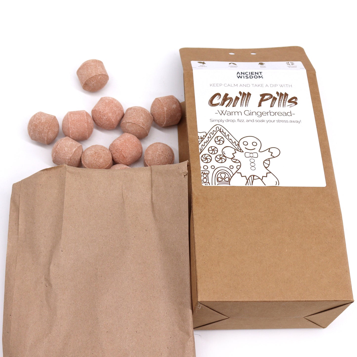 Chill Pills Bath Bomb Gift Set - Warm Gingerbread