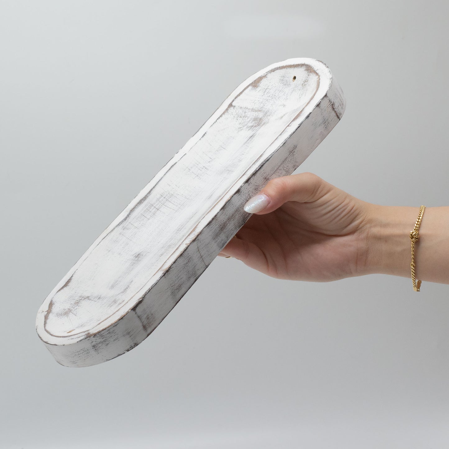 Large Incense Tray 30x10cm - Classic Whitewash