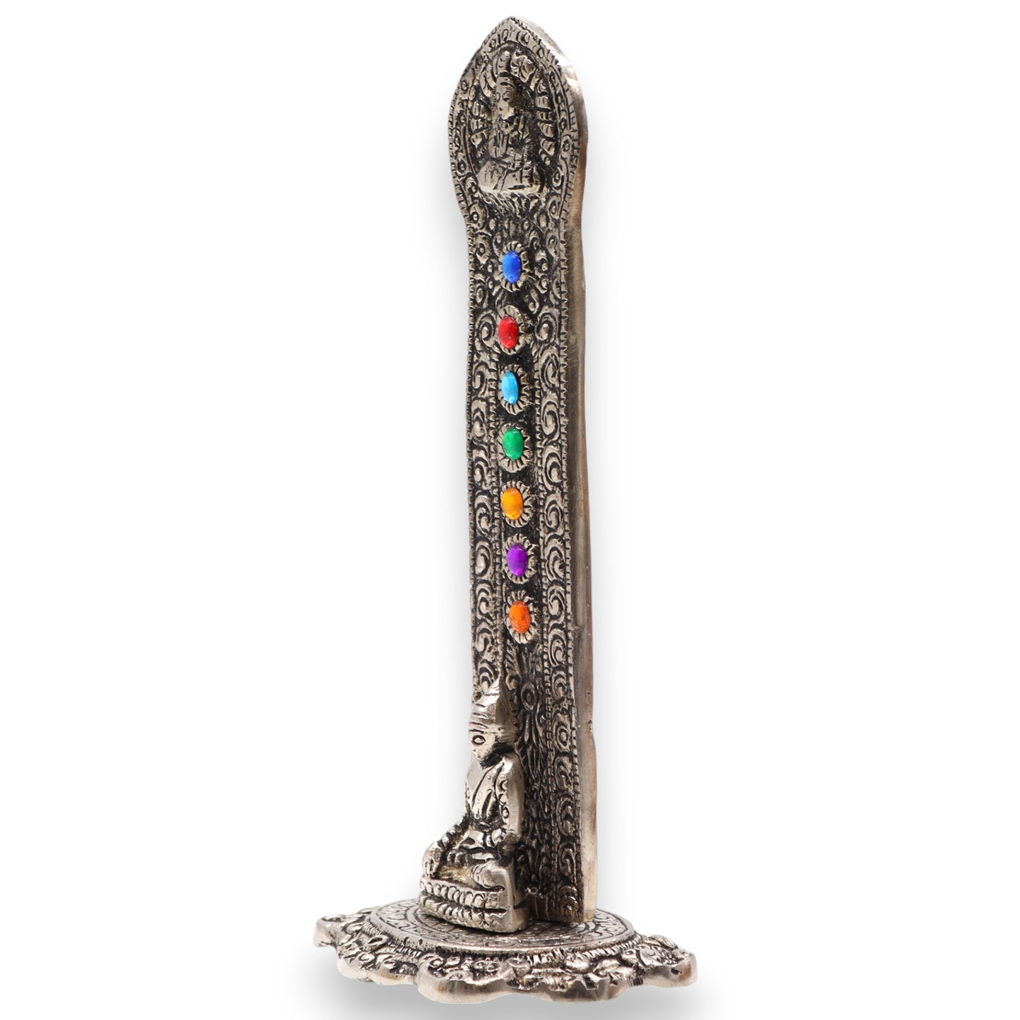 7 Chakra Tower Buddha Incense Holder 16x6x7cm